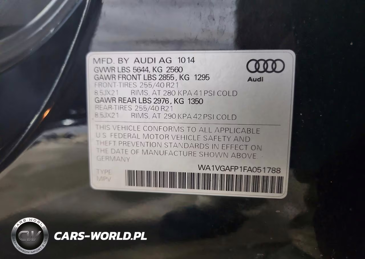 2015 Audi Sq5 Prestige VIN:WA1VGAFP1FA051788 - 13