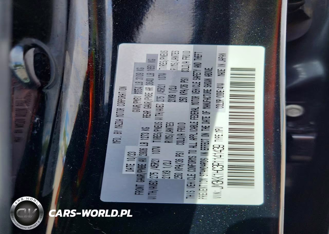 2024 Mazda Cx-90 VIN:JM3KK1HC3R1141439 - 14