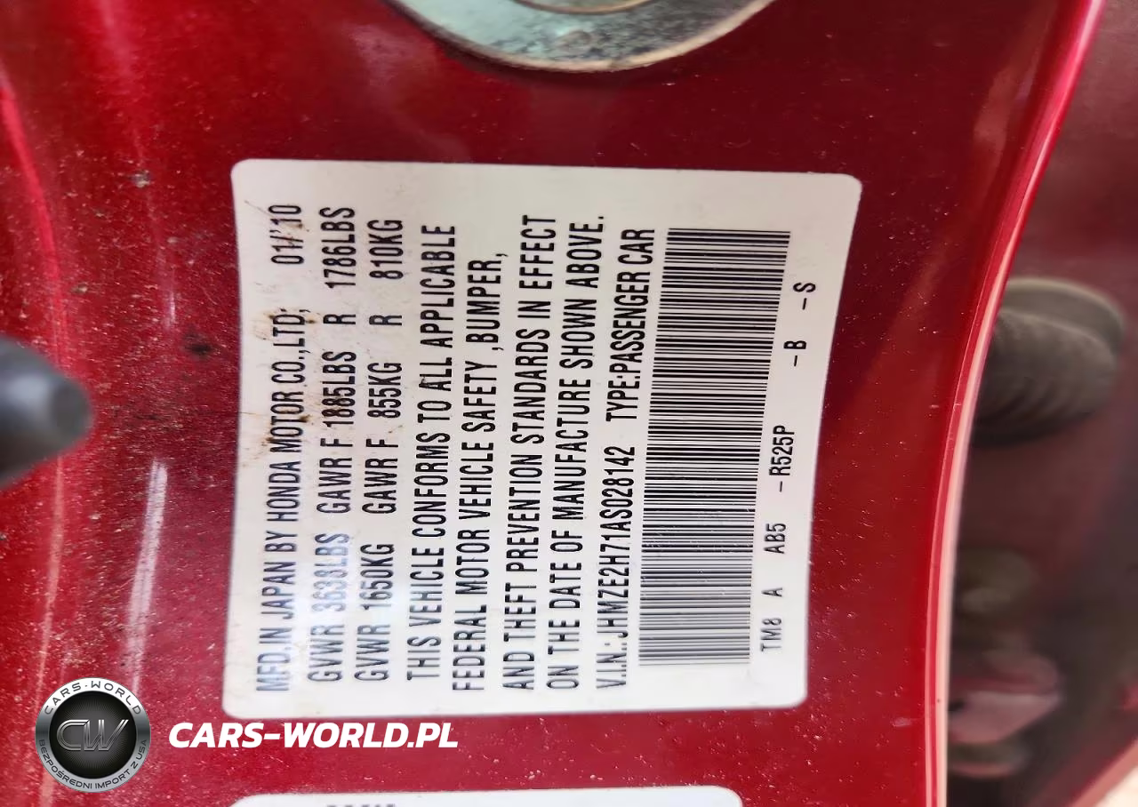 2010 Honda Insight Ex VIN:JHMZE2H71AS028142 - 13