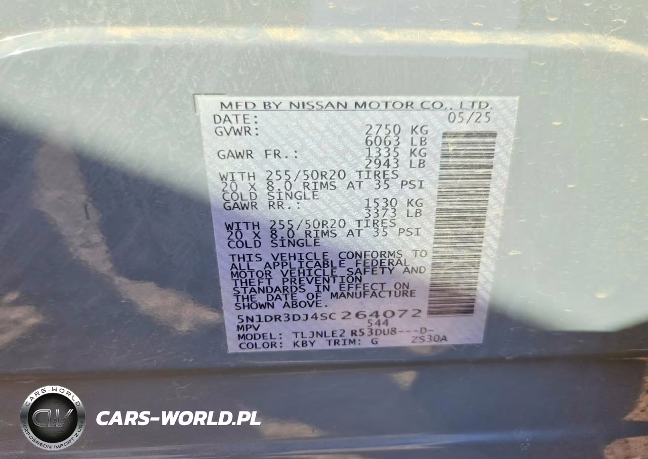 2025 Nissan Pathfinder Platinum VIN:5N1DR3DJ4SC264072 - 14