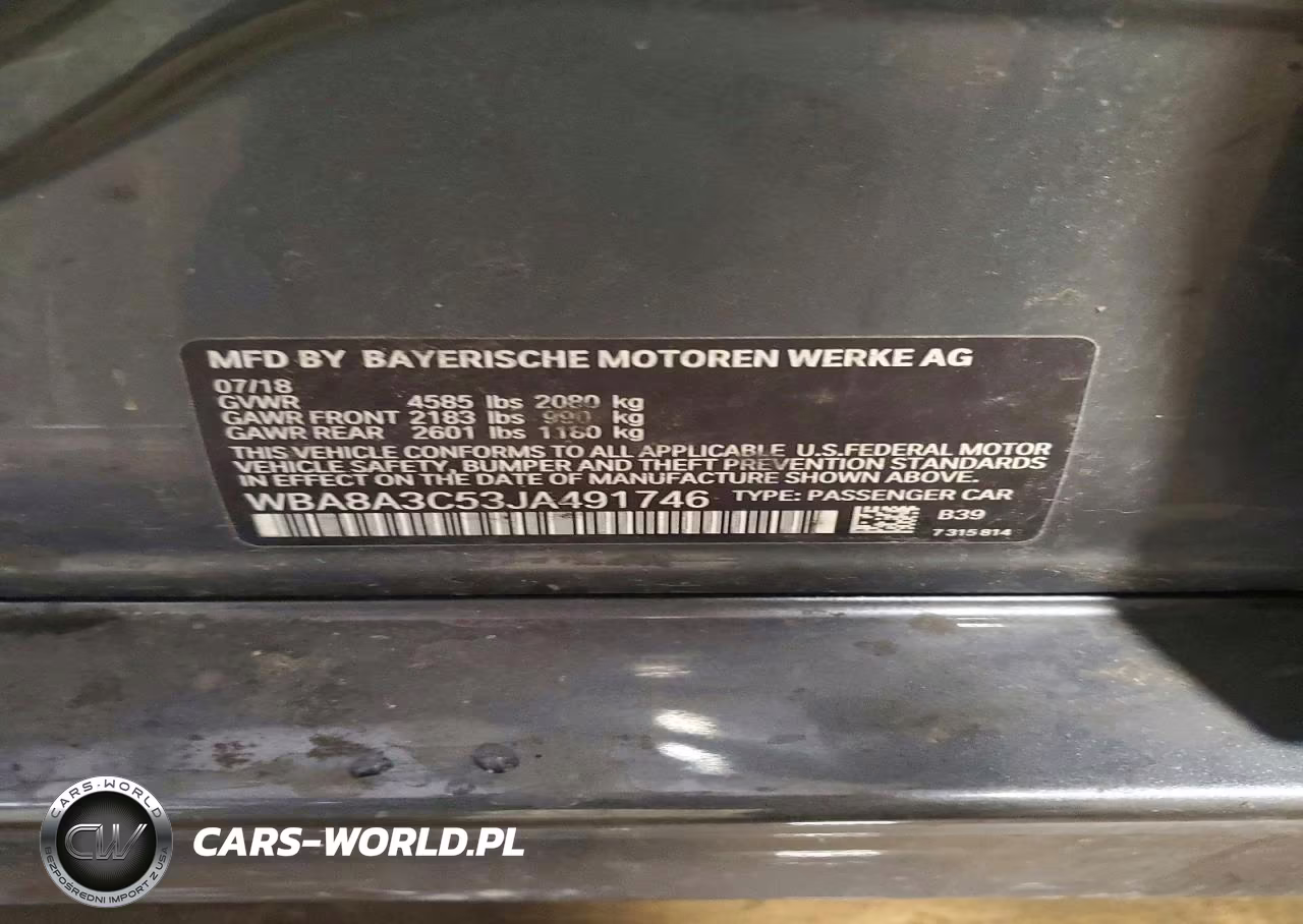 2018 BMW 320 Xi VIN:WBA8A3C53JA491746 - 12