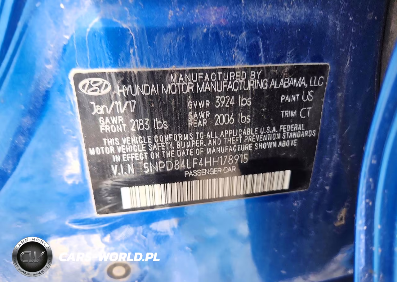 2017 Hyundai Elantra Limited VIN:5NPD84LF4HH178915 - 12