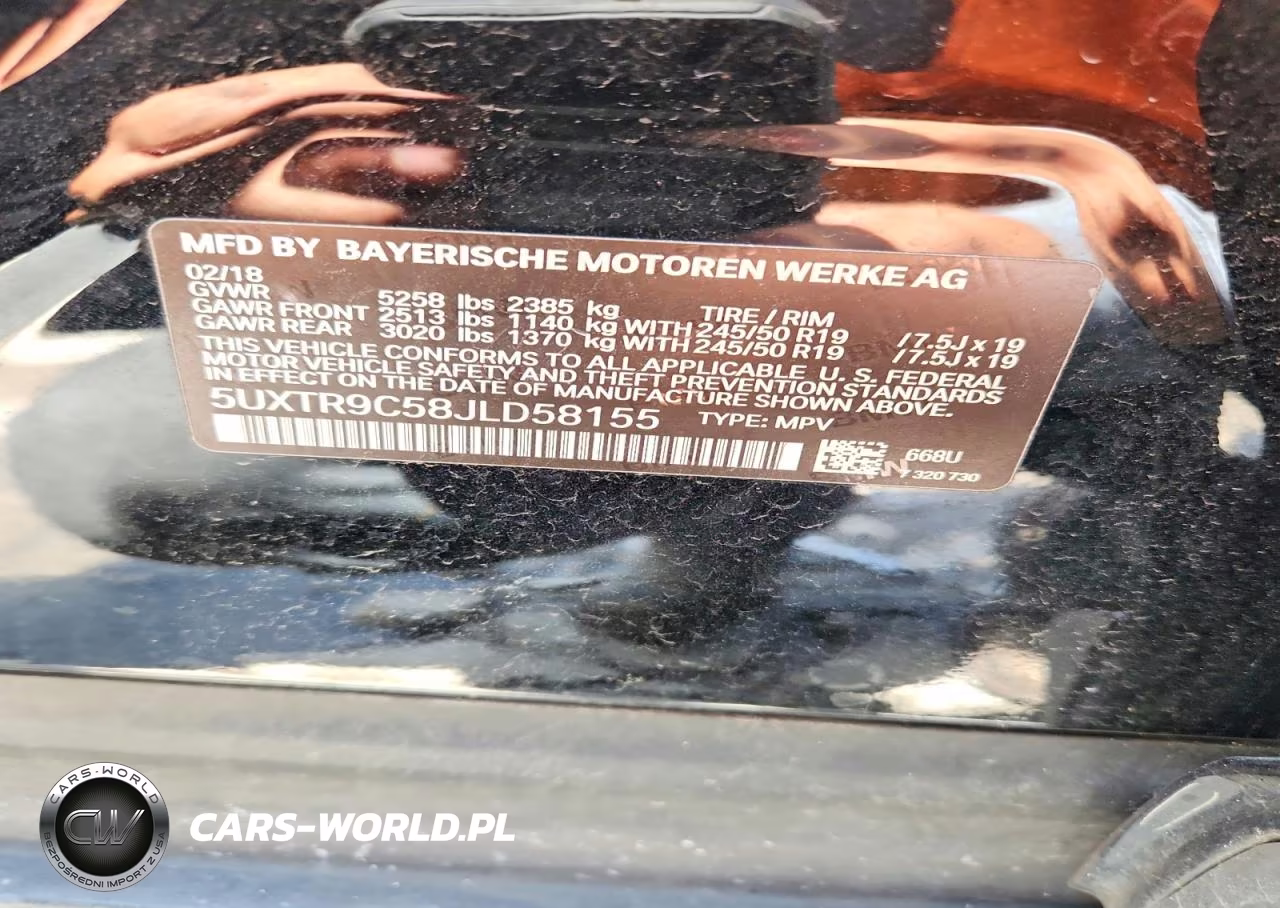 2018 BMW X3 xDrive30I VIN:5UXTR9C58JLD58155 - 14