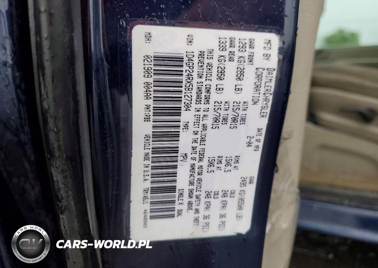2005 Dodge Grand Caravan Se VIN:1D4GP24RX5B127304 - 14