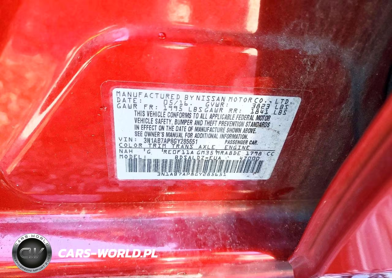 2016 Nissan Sentra Sv VIN:3N1AB7AP8GY285651 - 12