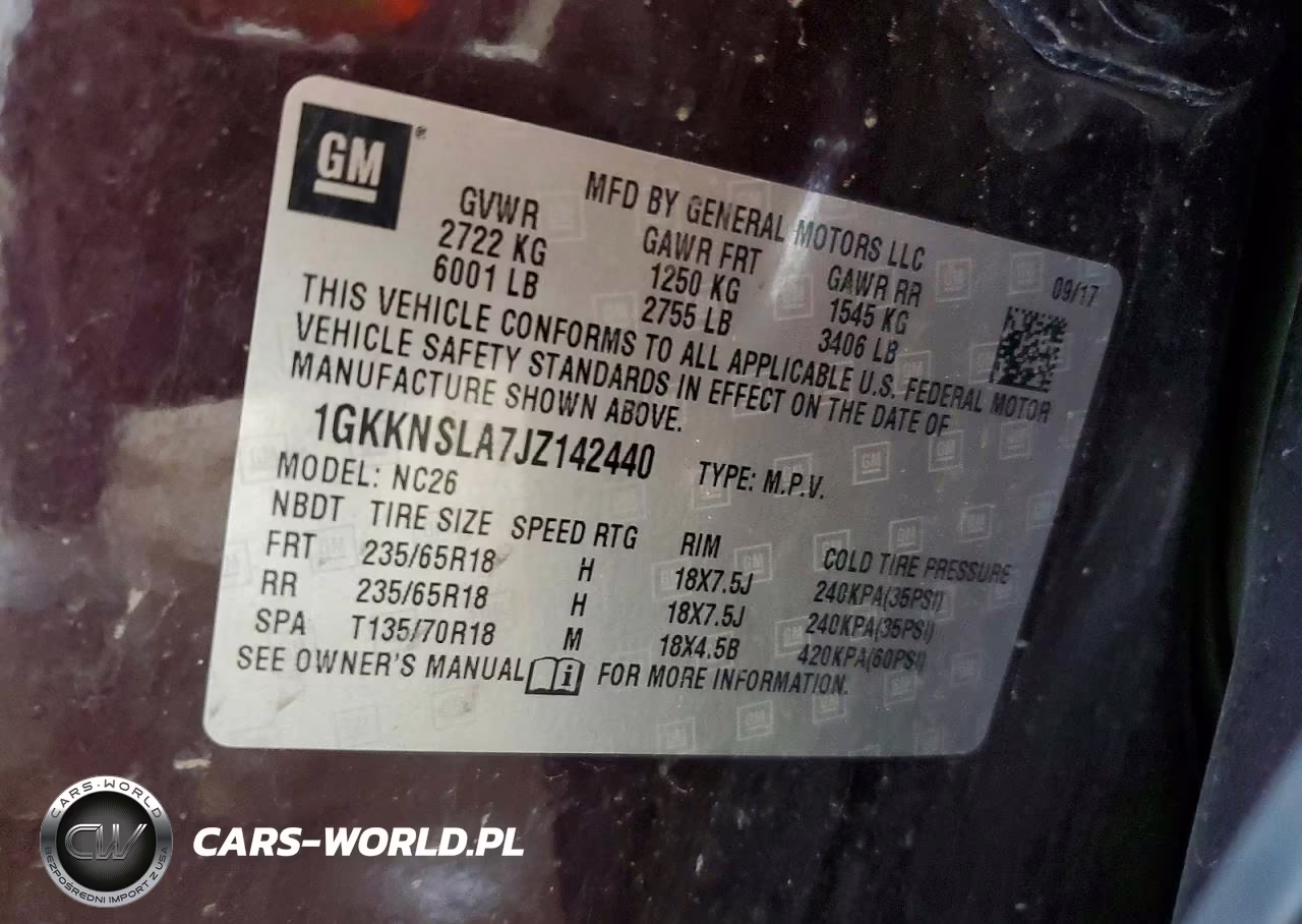 2018 GMC Acadia Sle VIN:1GKKNSLA7JZ142440 - 13