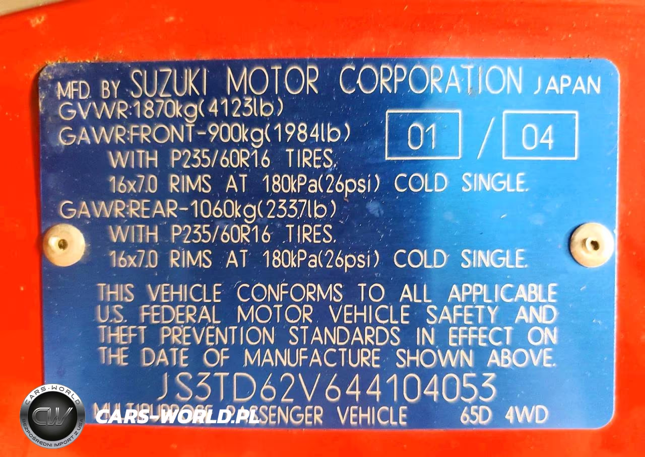 2004 Suzuki Grand Vitara Lx VIN:JS3TD62V644104053 - 14