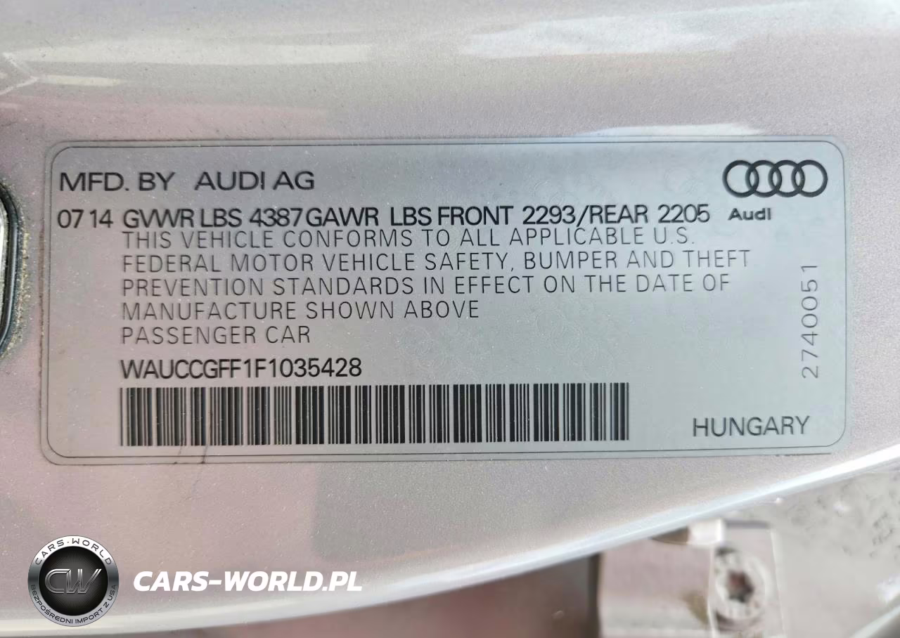 2015 Audi A3 Premium Plus VIN:WAUCCGFF1F1035428 - 12