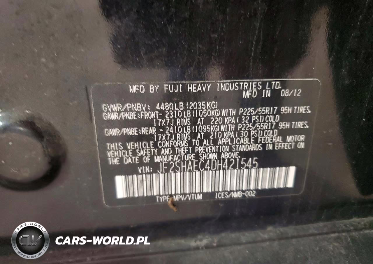 2013 Subaru Forester Limited VIN:JF2SHAEC4DH421545 - 13