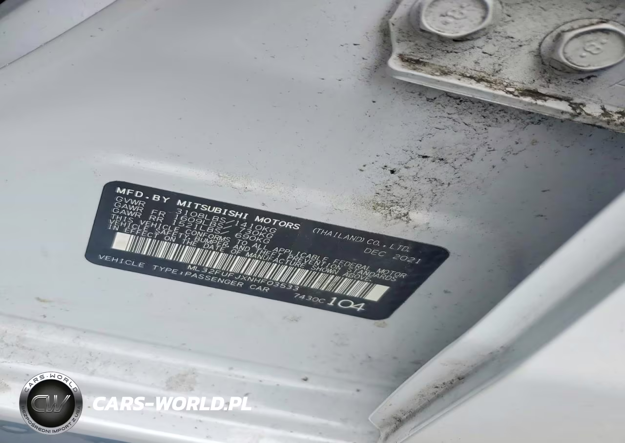 2022 Mitsubishi Mirage G4 Es VIN:ML32FUFJXNHF03533 - 12