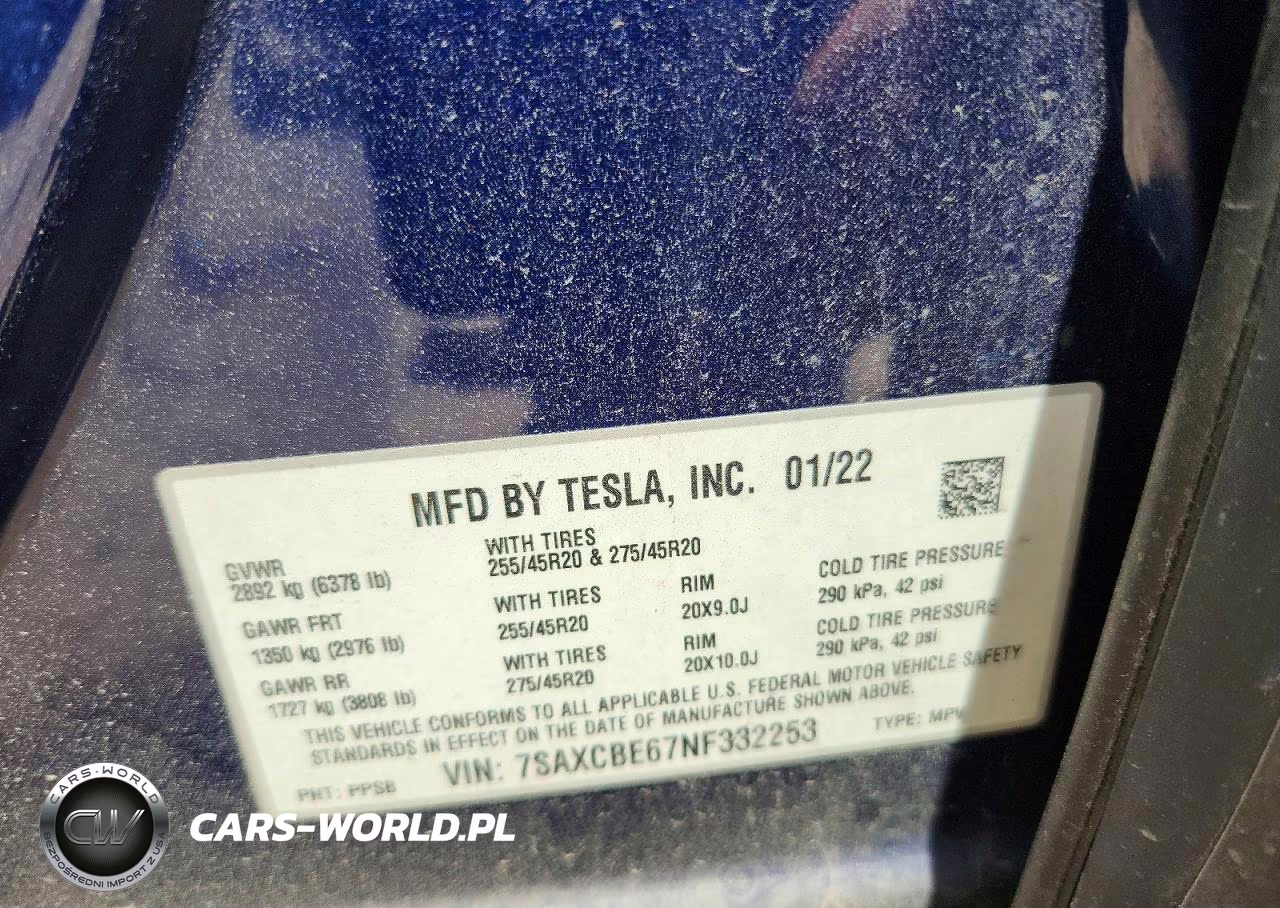 2022 Tesla Model X VIN:7SAXCBE67NF332253 - 13