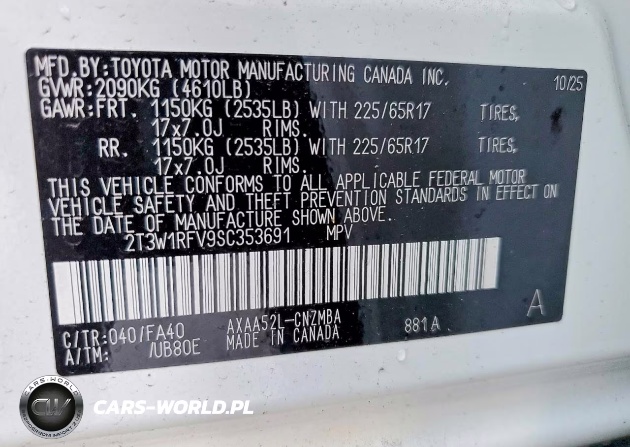 2025 Toyota Rav4 Xle VIN:2T3W1RFV9SC353691 - 13