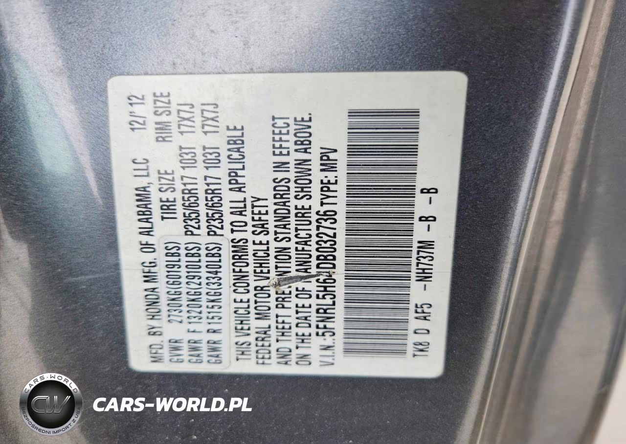 2013 Honda Odyssey Exl VIN:5FNRL5H64DB032736 - 13