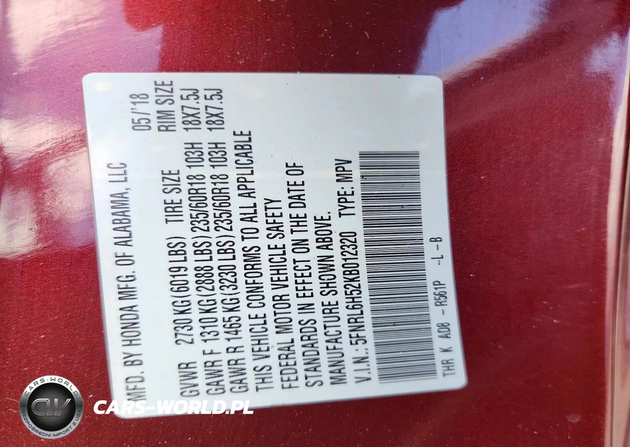 2019 Honda Odyssey Ex VIN:5FNRL6H52KB012320 - 14