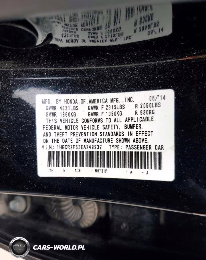 2014 Honda Accord Sport VIN:1HGCR2F53EA249932 - 13