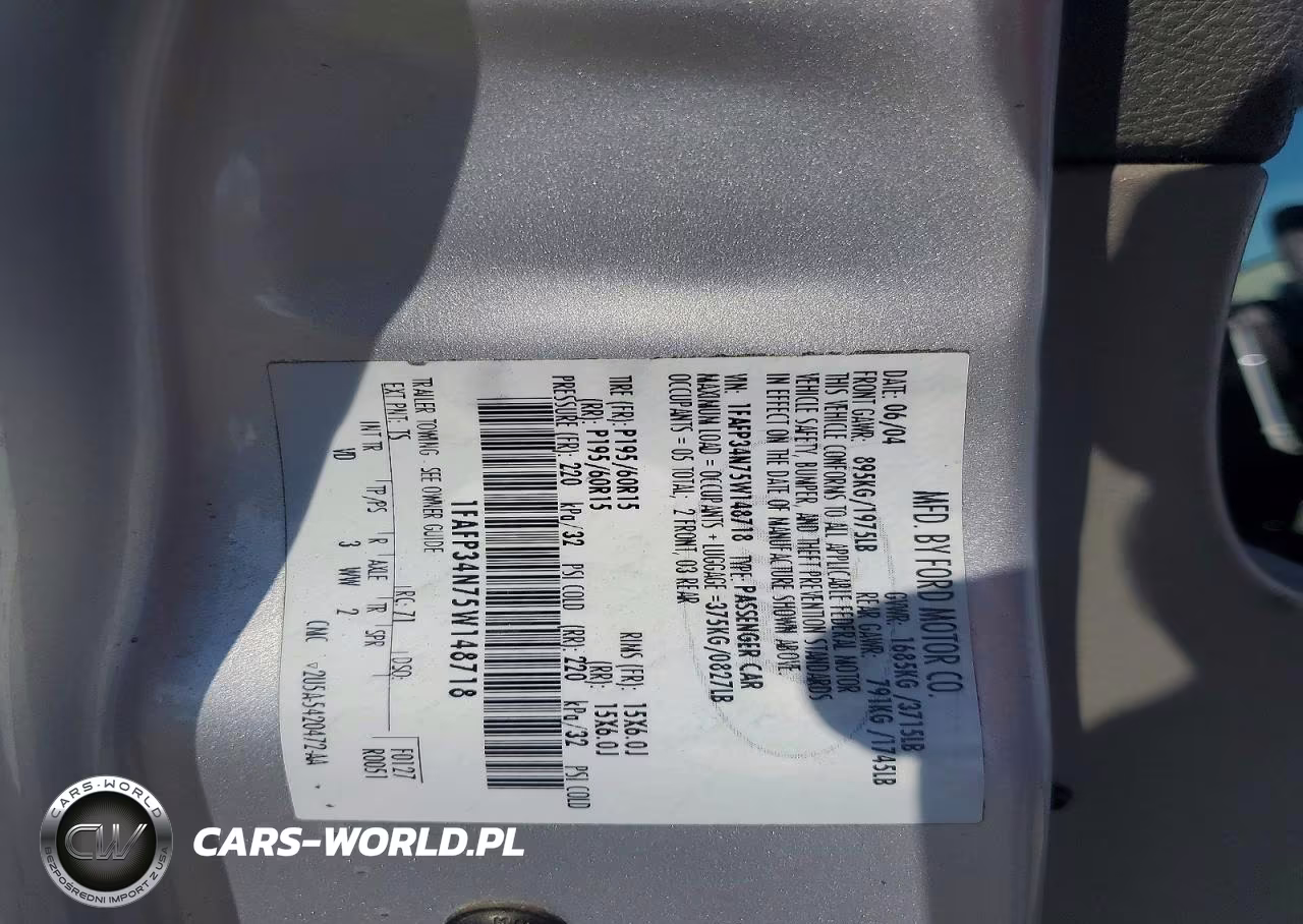 2005 Ford Focus Zx4 VIN:1FAFP34N75W148718 - 12
