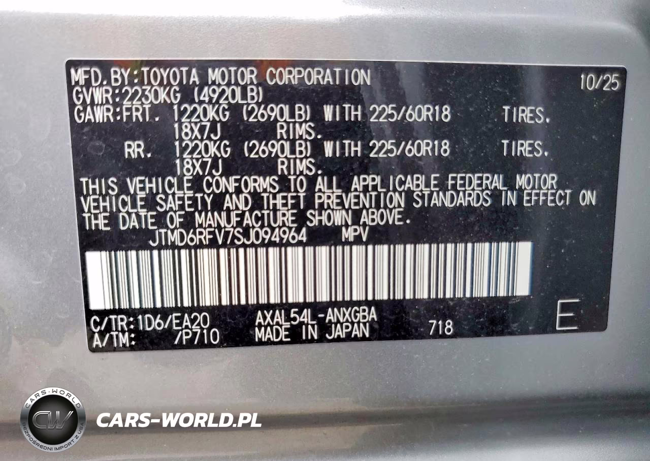 2025 Toyota Rav4 Hyb VIN:JTMD6RFV7SJ094964 - 13