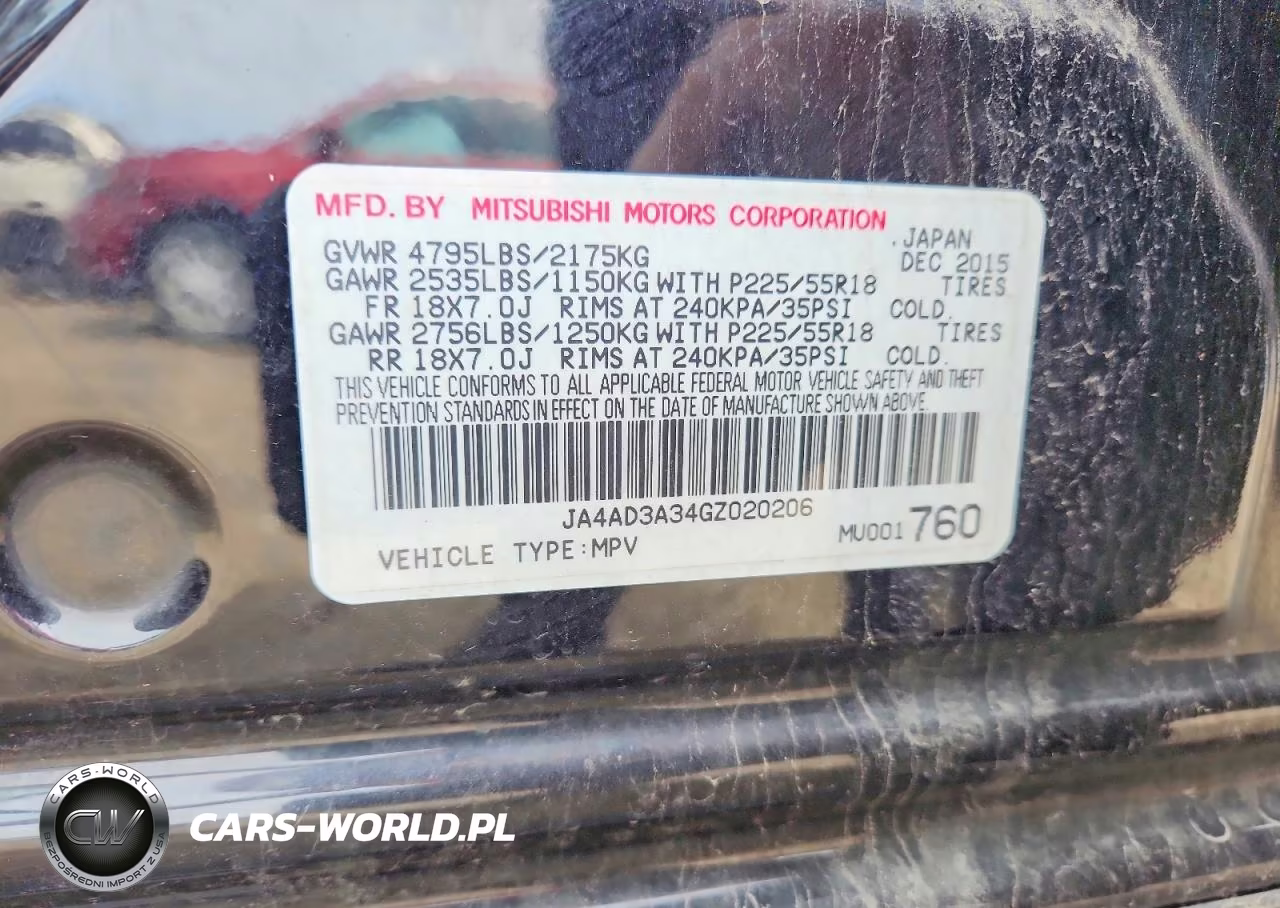 2016 Mitsubishi Outlander Se VIN:JA4AD3A34GZ020206 - 13