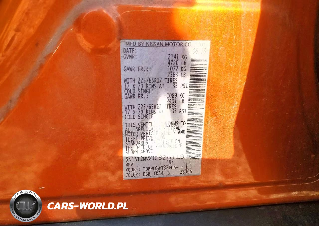 2018 Nissan Rogue Sv VIN:5N1AT2MVXJC826119 - 14