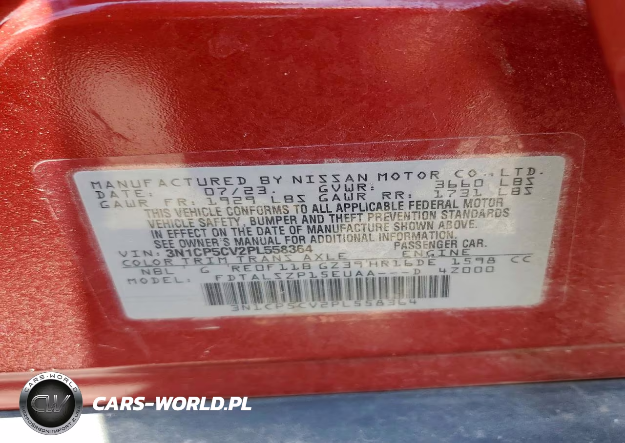 2023 NISSAN KICKS SV VIN:3N1CP5CV2PL558364 - 14