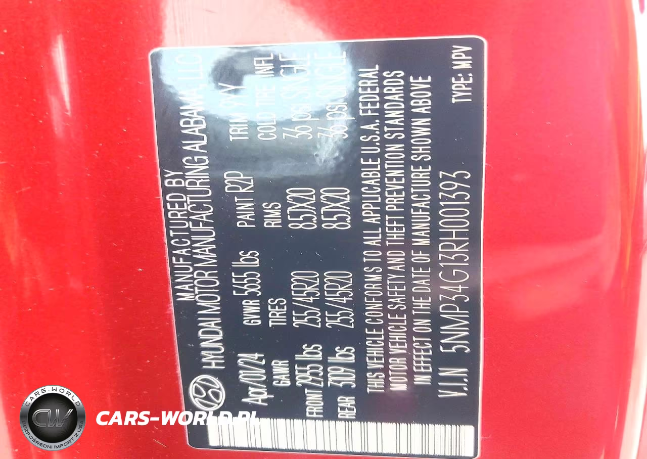 2024 Hyundai Santa Fe Limited VIN:5NMP34G13RH001393 - 14