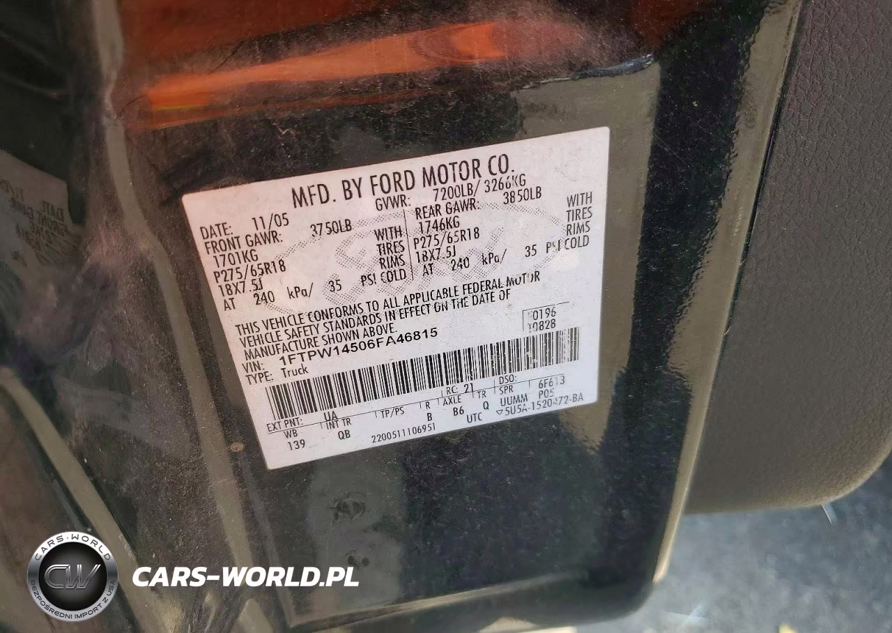 2006 Ford F150 Supercrew VIN:1FTPW14506FA46815 - 12