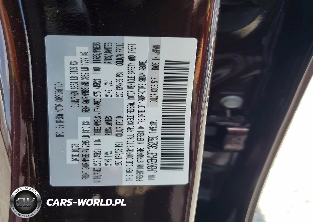 2026 Mazda Cx-90 Premium Plus VIN:JM3KKEHA3T1362780 - 14