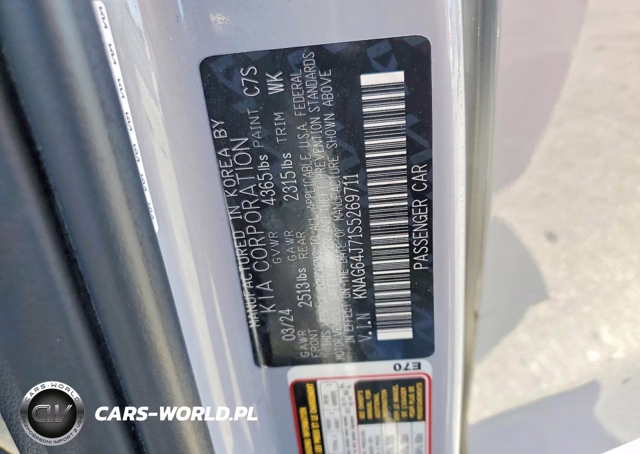 2025 Kia K5 Gt Line VIN:KNAG64J71S5269711 - 12