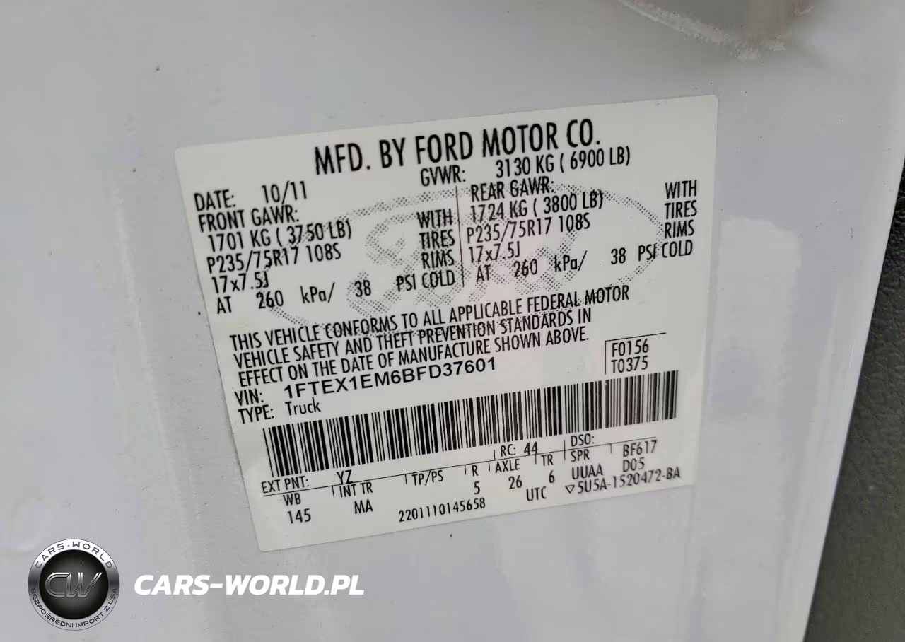 2011 Ford F150 Super Cab VIN:1FTEX1EM6BFD37601 - 12