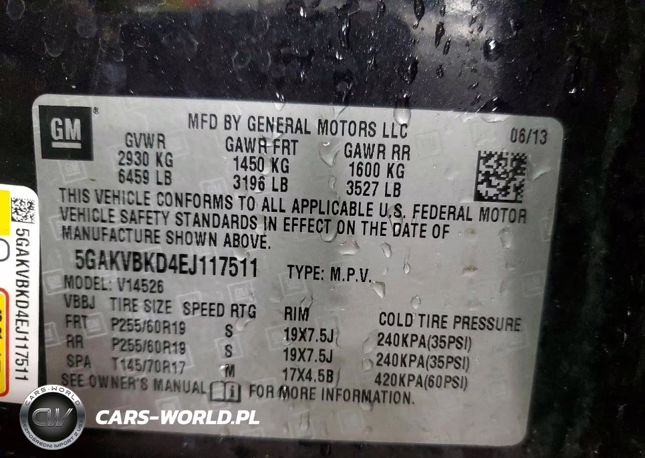 2014 Buick Enclave VIN:5GAKVBKD4EJ117511 - 13