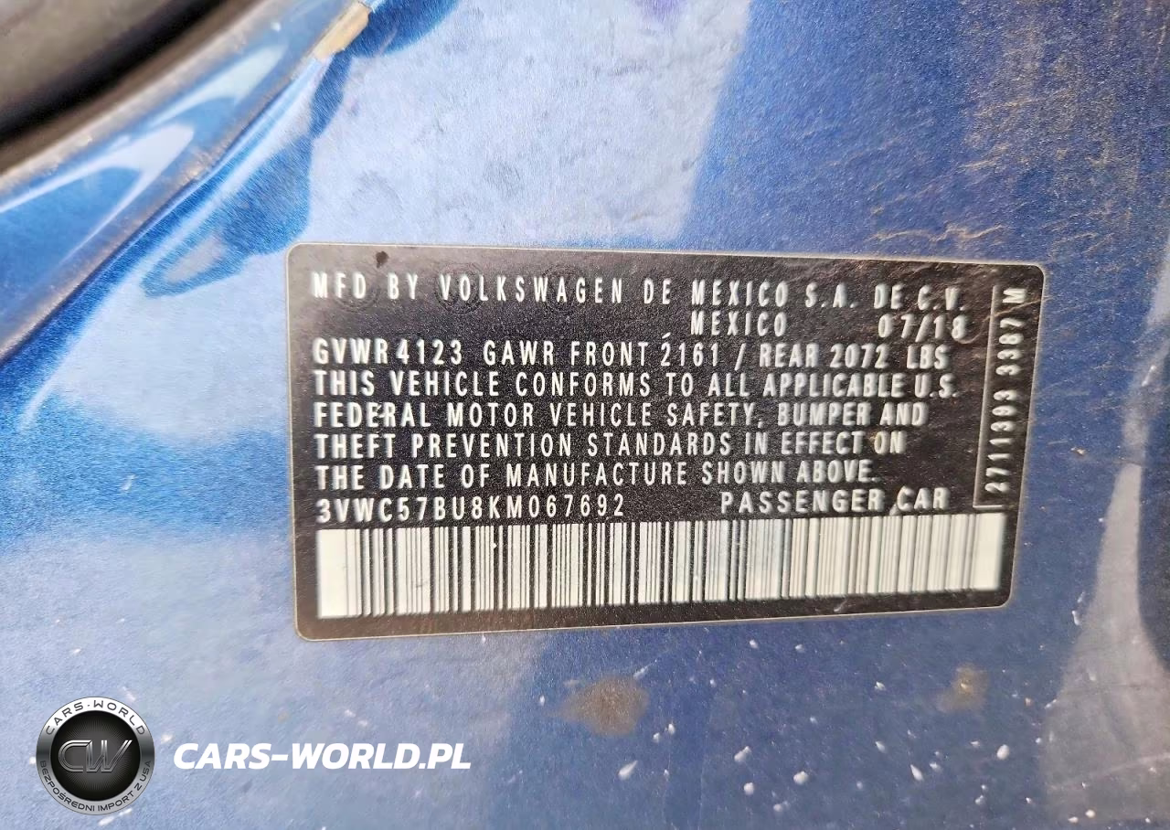 2019 Volkswagen Jetta S VIN:3VWC57BU8KM067692 - 13