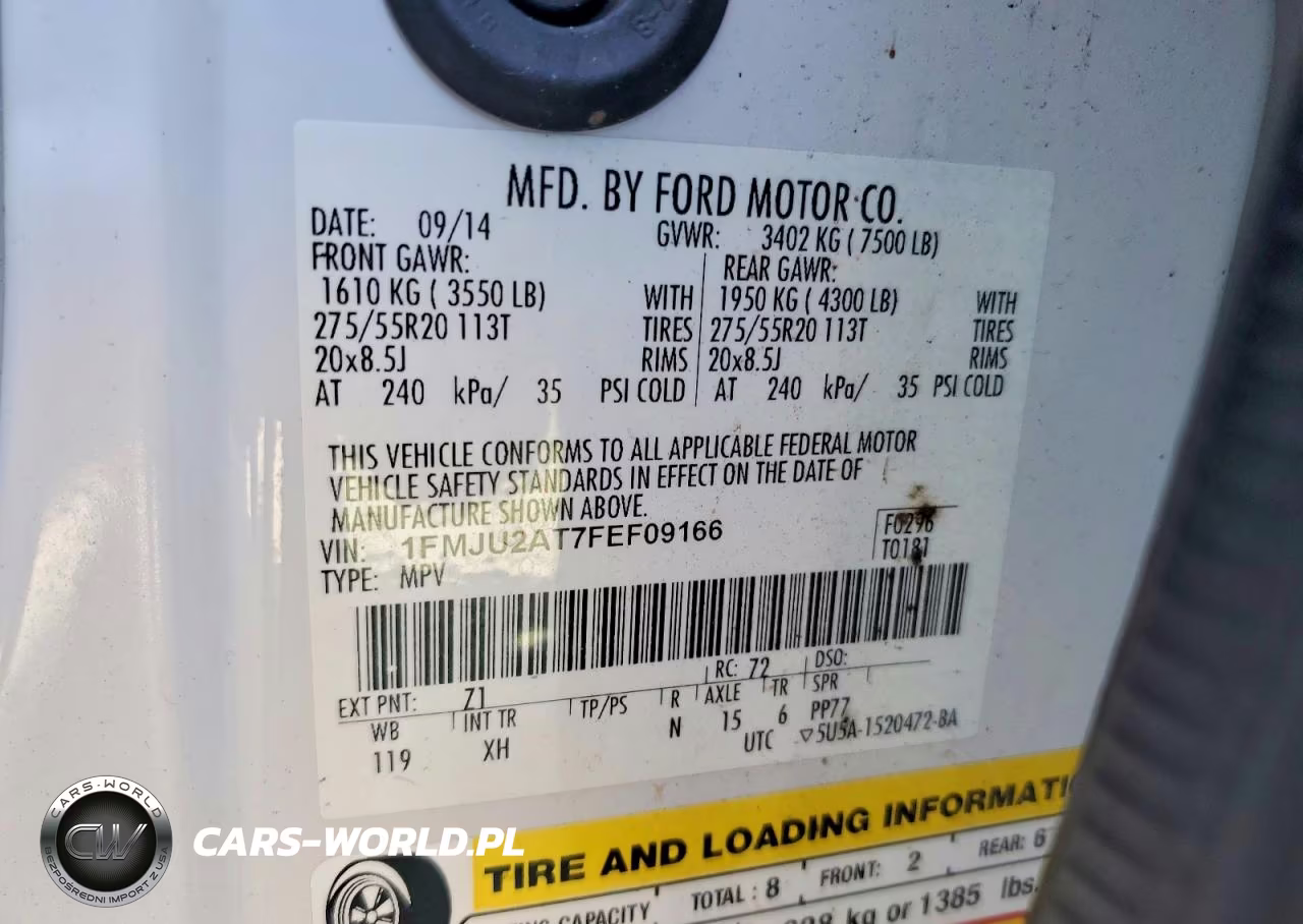 2015 Ford Expedition Limited VIN:1FMJU2AT7FEF09166 - 13