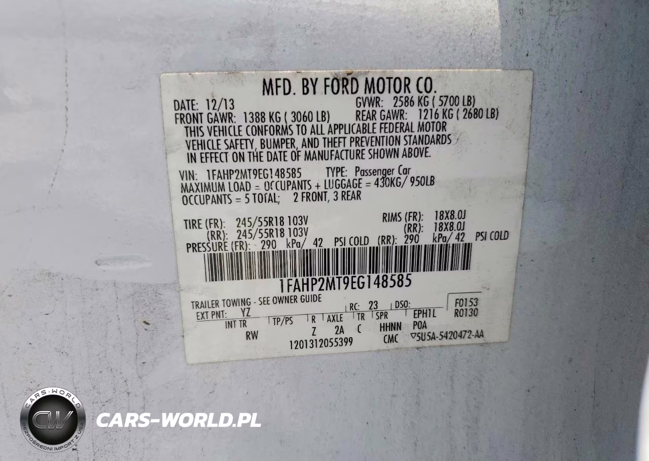 2014 Ford Taurus VIN:1FAHP2MT9EG148585 - 13
