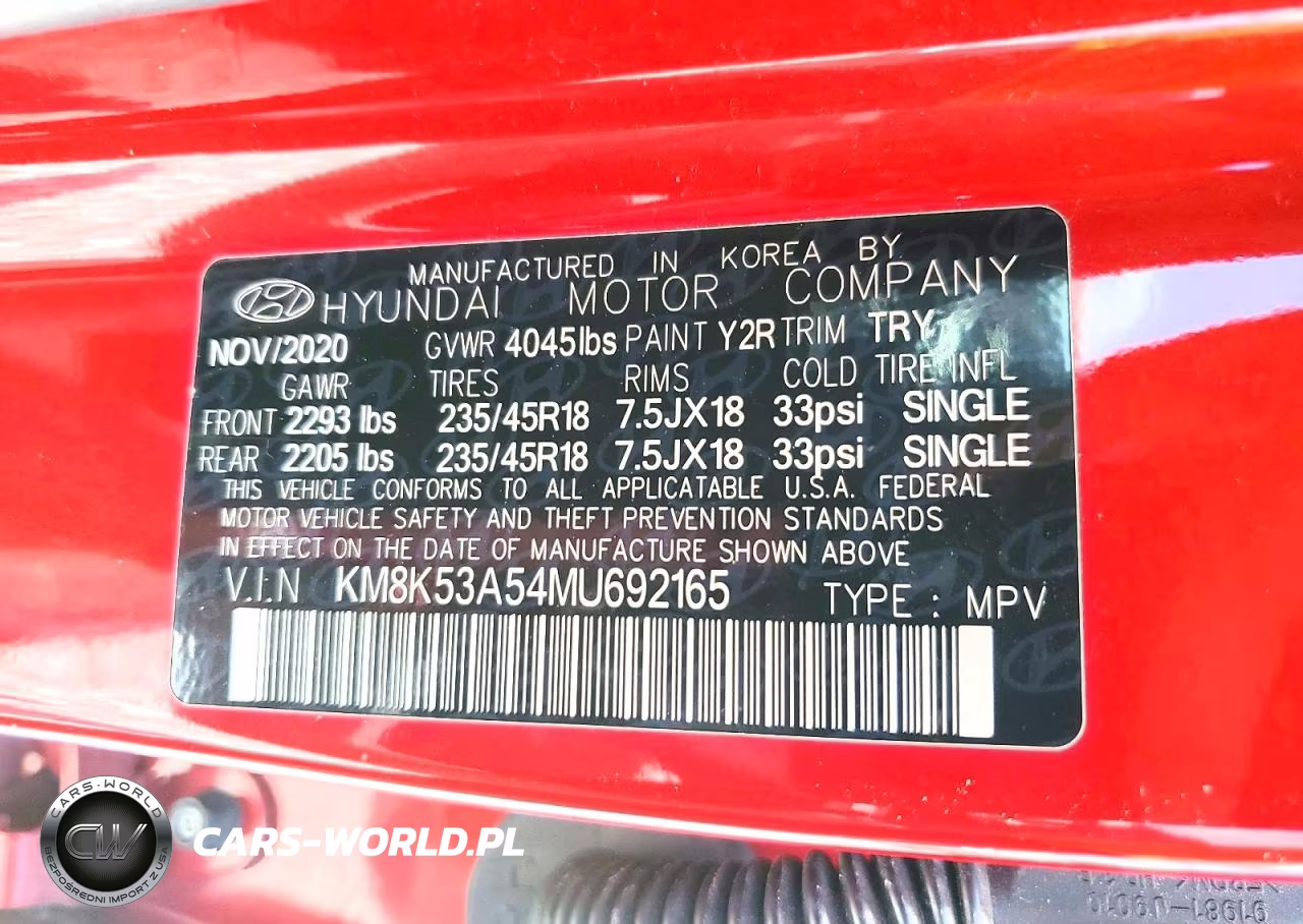2021 Hyundai Kona Ultimate VIN:KM8K53A54MU692165 - 12