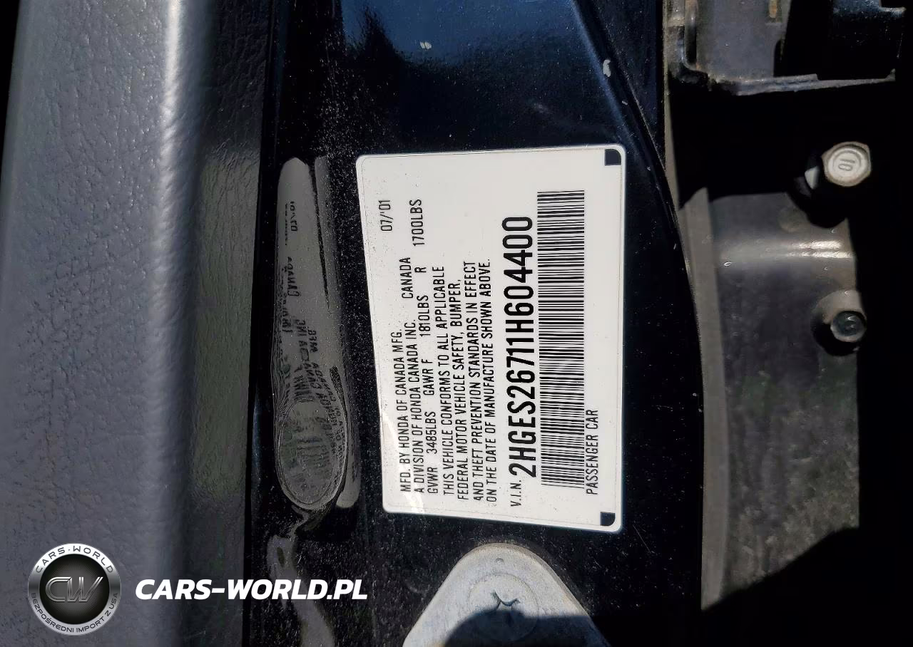 2001 Honda Civic Ex VIN:2HGES26711H604400 - 12