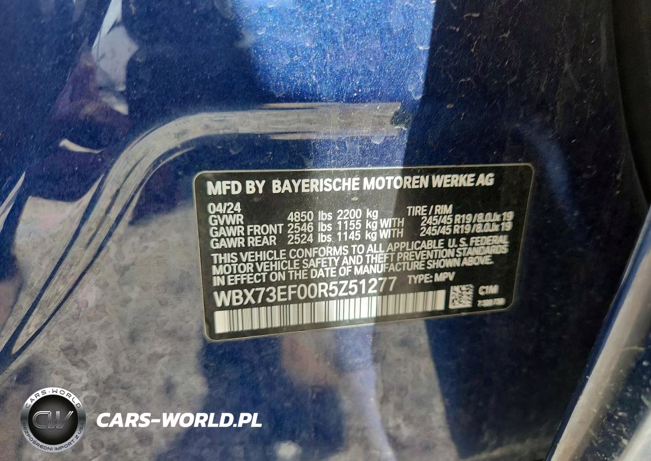 2024 BMW X1 xDrive28I VIN:WBX73EF00R5Z51277 - 12
