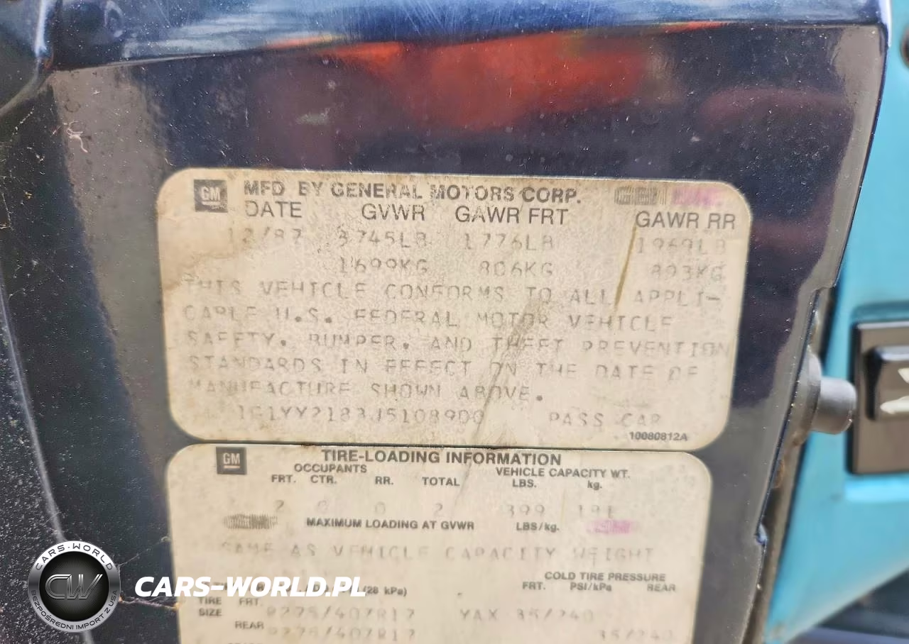 1988 Chevrolet Corvette VIN:1G1YY2183J5108900 - 12