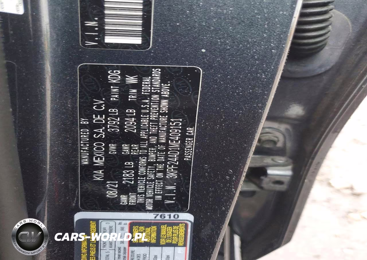 2021 Kia Forte Lxs VIN:3KPF24AD1ME409151 - 12