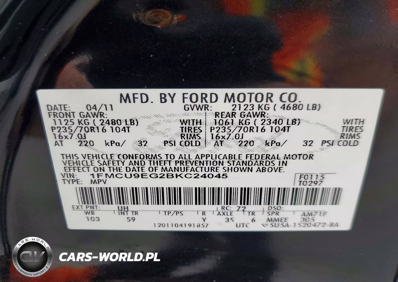 2011 Ford Escape Limited VIN:1FMCU9EG2BKC24045 - 13