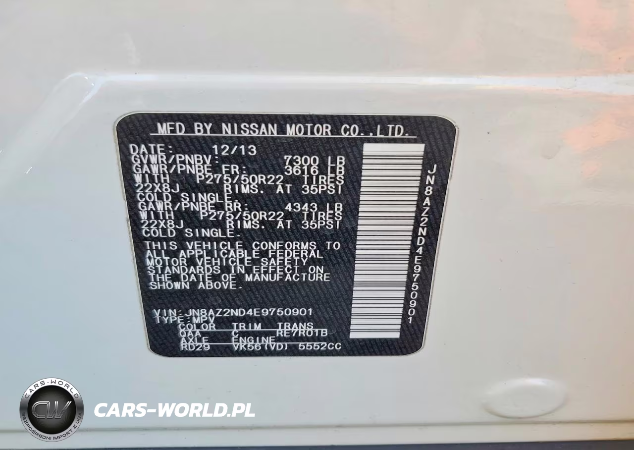 2014 Infiniti Qx80 Base VIN:JN8AZ2ND4E9750901 - 12