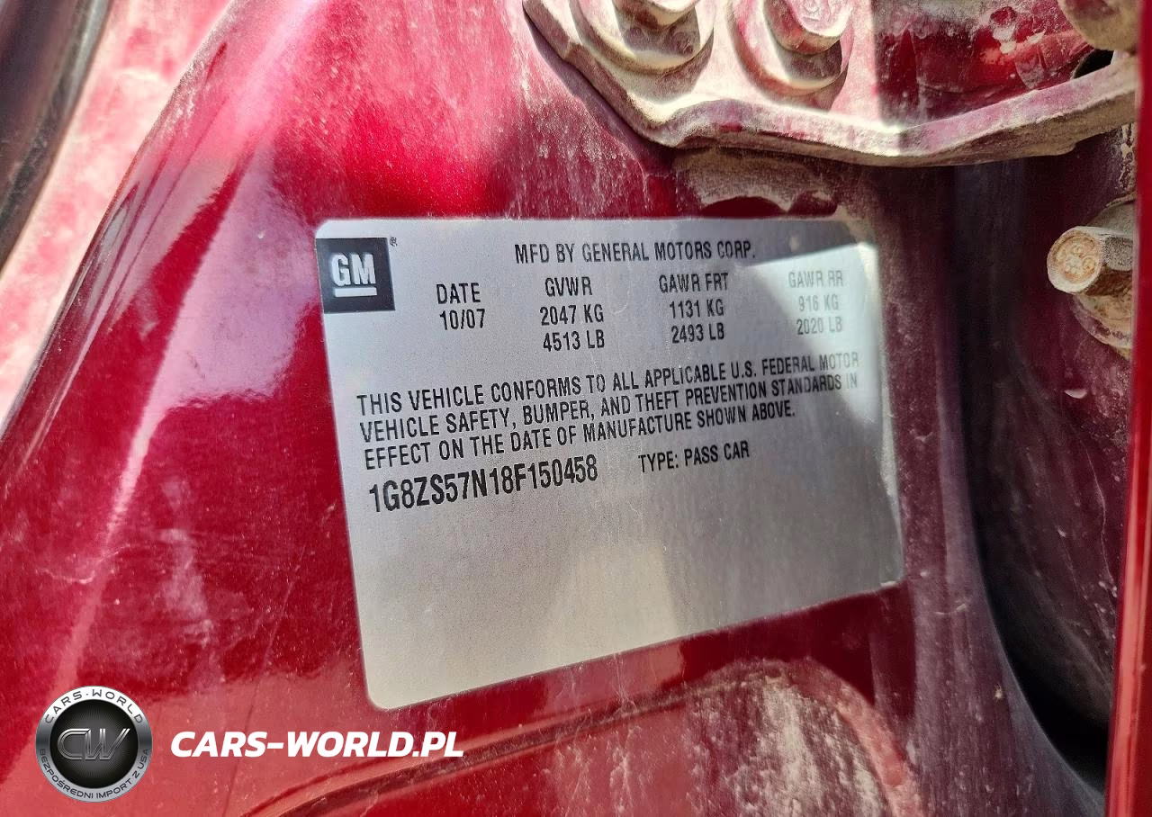 2008 Saturn Aura Xe VIN:1G8ZS57N18F150458 - 12