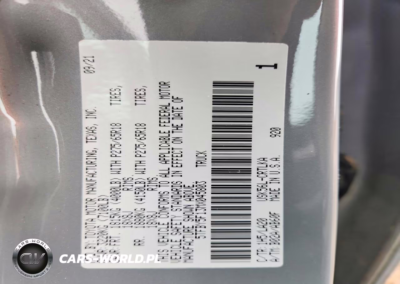 2021 Toyota Tundra Double Cab Limited VIN:5TFBY5F13MX045803 - 12