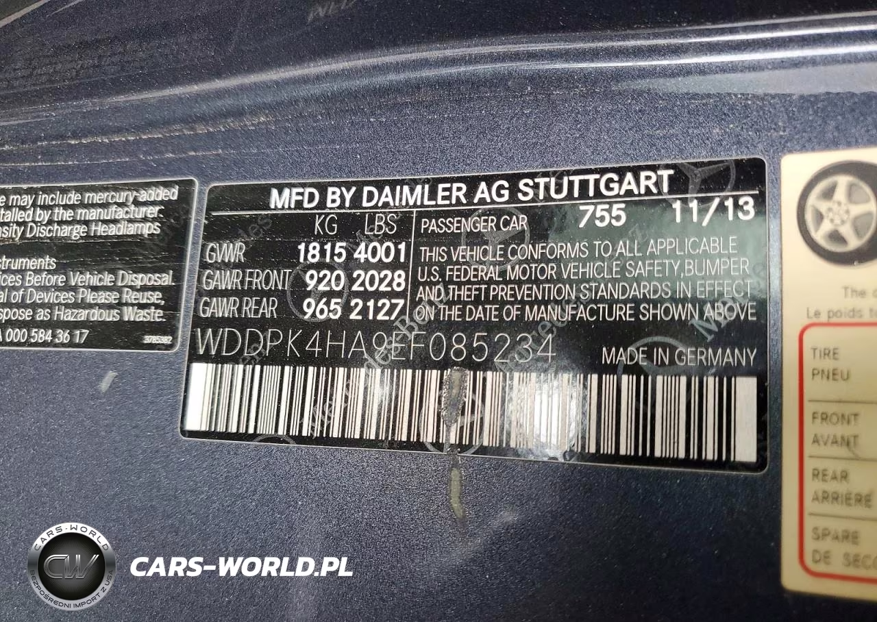 2014 Mercedes-Benz Slk 250 VIN:WDDPK4HA9EF085234 - 12