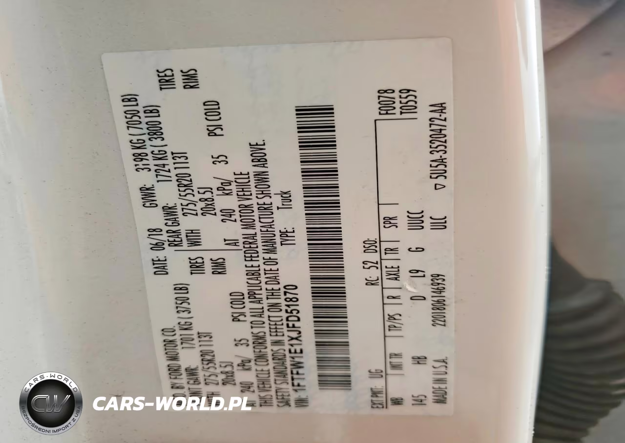 2018 Ford F150 Supercrew VIN:1FTFW1E1XJFD51870 - 12