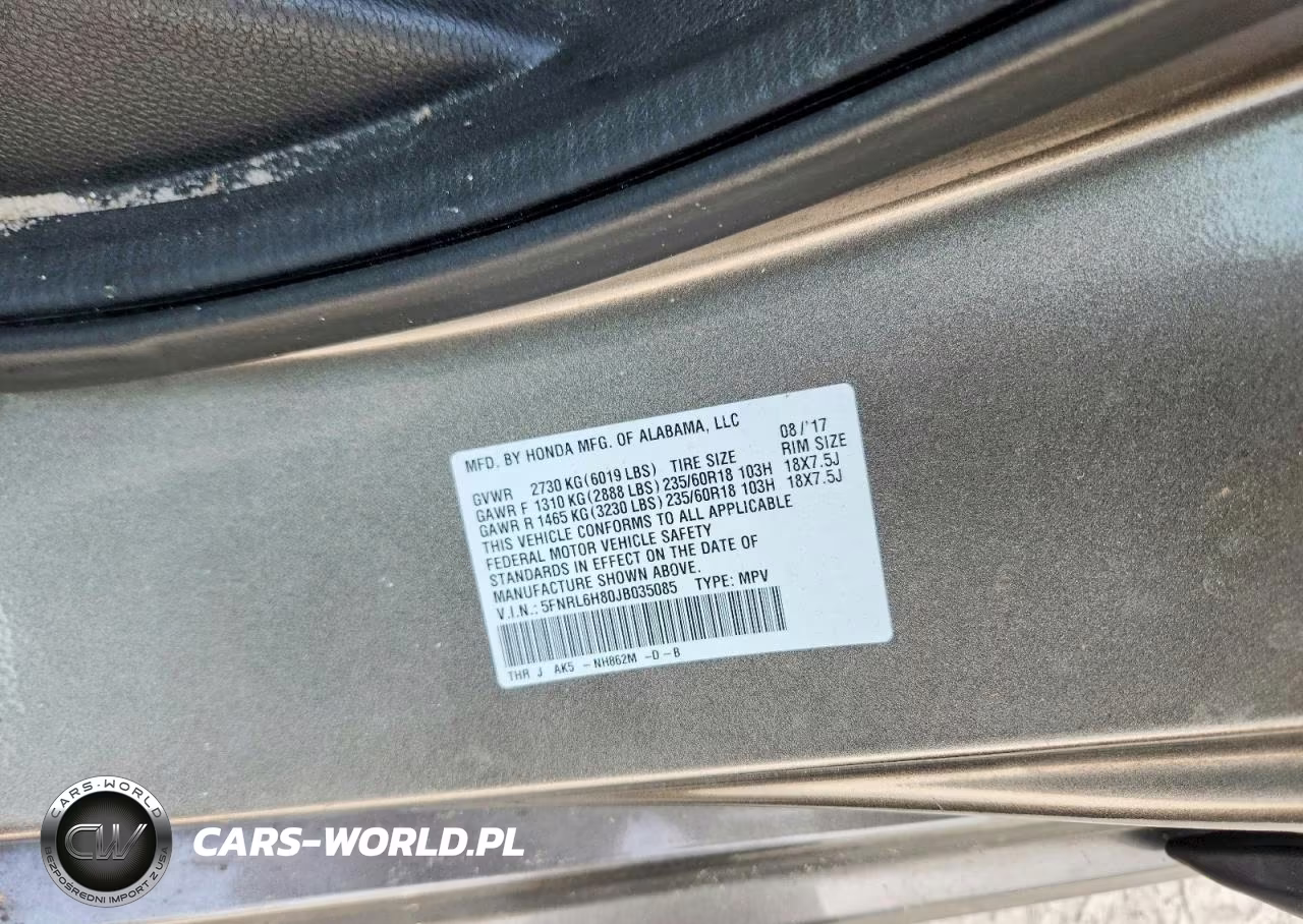 2018 Honda Odyssey Touring VIN:5FNRL6H80JB035085 - 13