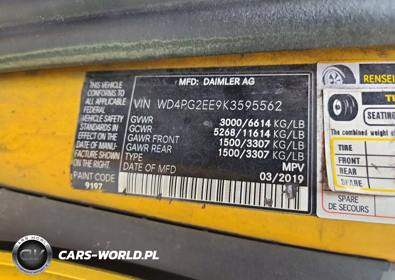 2019 Mercedes-Benz Metris VIN:WD4PG2EE9K3595562 - 13