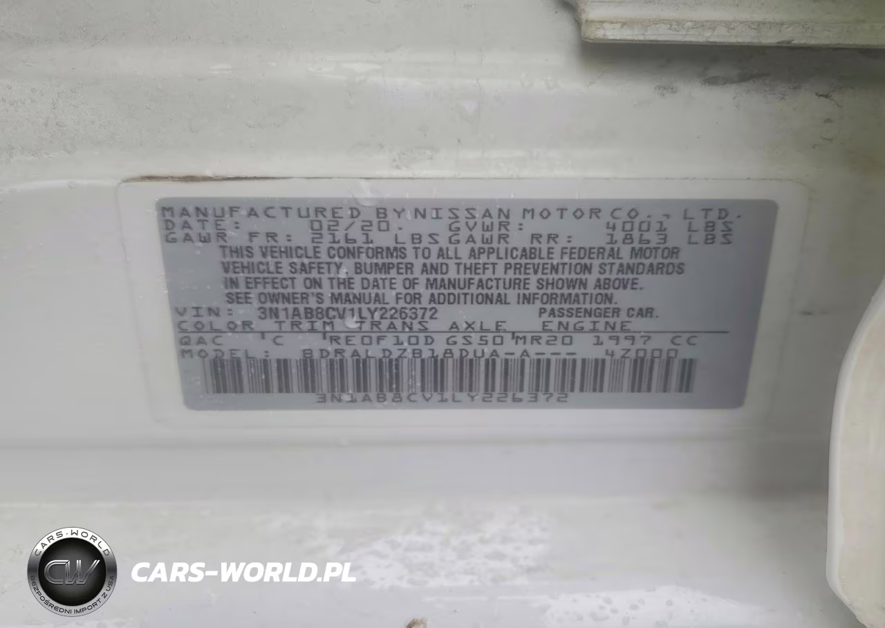 2020 Nissan Sentra Sv VIN:3N1AB8CV1LY226372 - 12