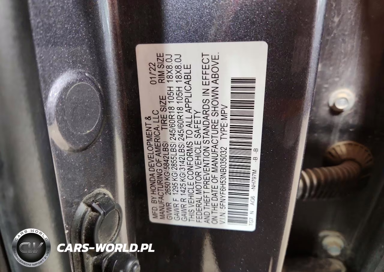2022 Honda Pilot Exl VIN:5FNYF6H53NB035032 - 14