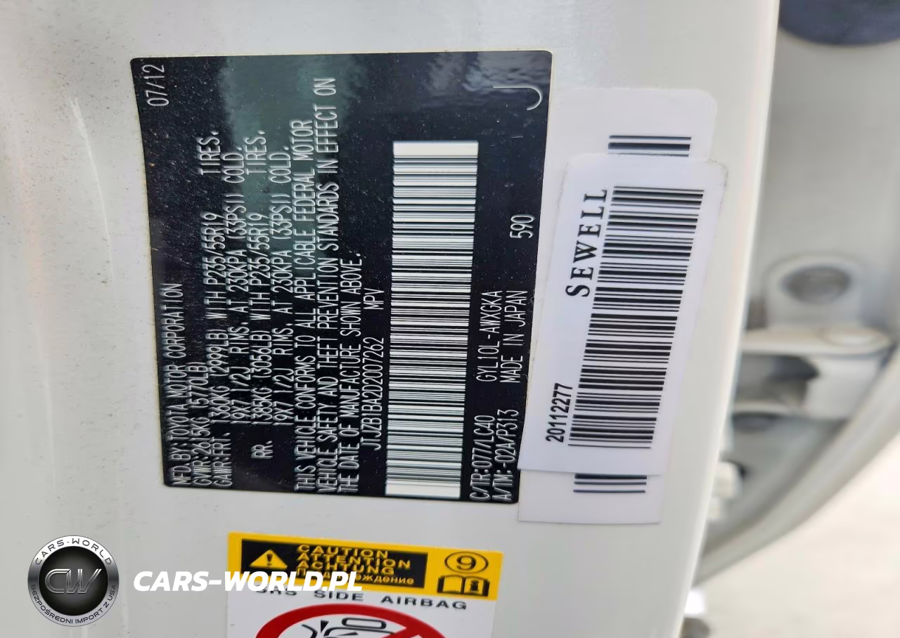 2013 Lexus Rx 450H VIN:JTJZB1BA2D2007262 - 13