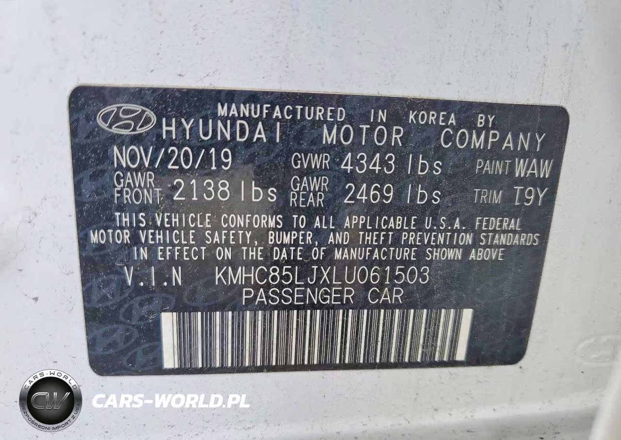 2020 Hyundai Ioniq Limited VIN:KMHC85LJXLU061503 - 12